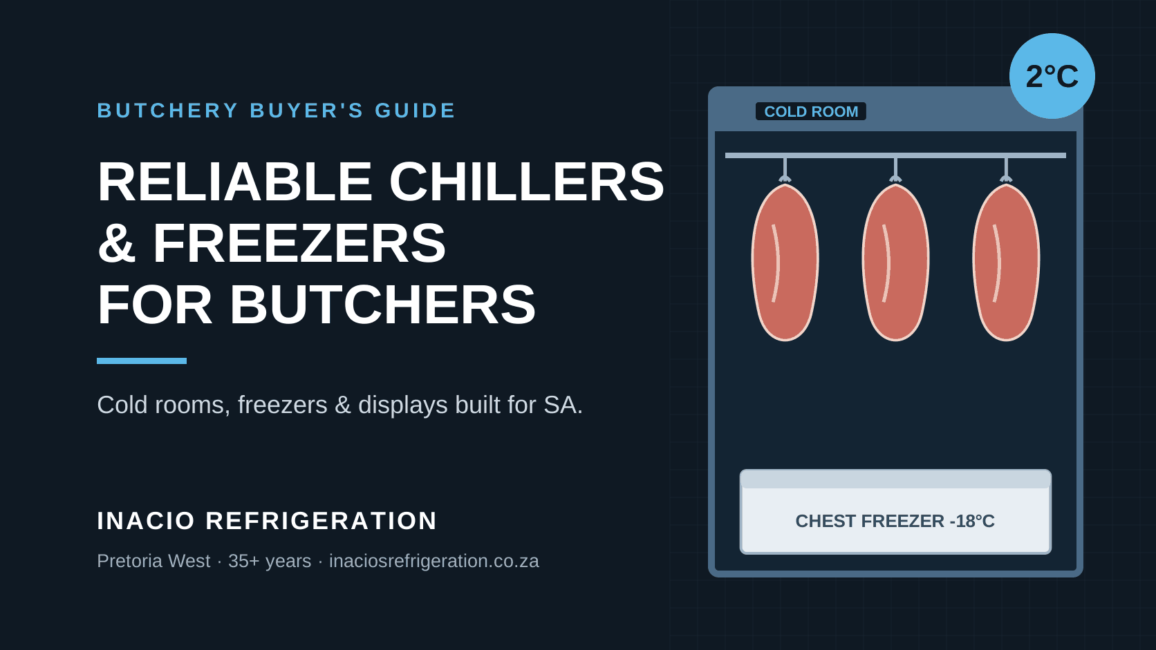 Reliable commercial chillers and freezers for South African butchers – Inacio Refrigeration