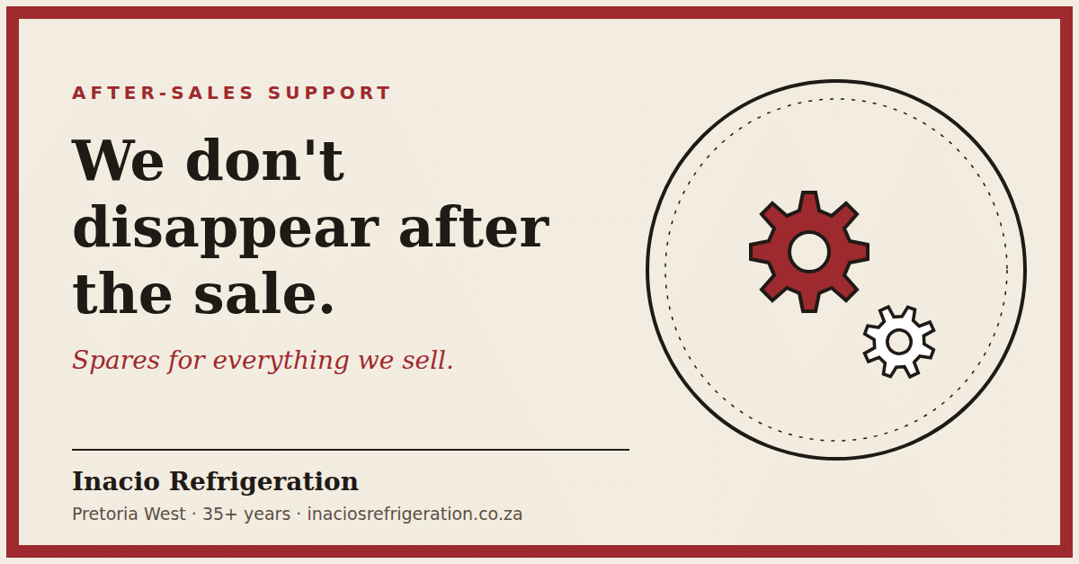 Refrigeration spare parts available at Inacio Refrigeration